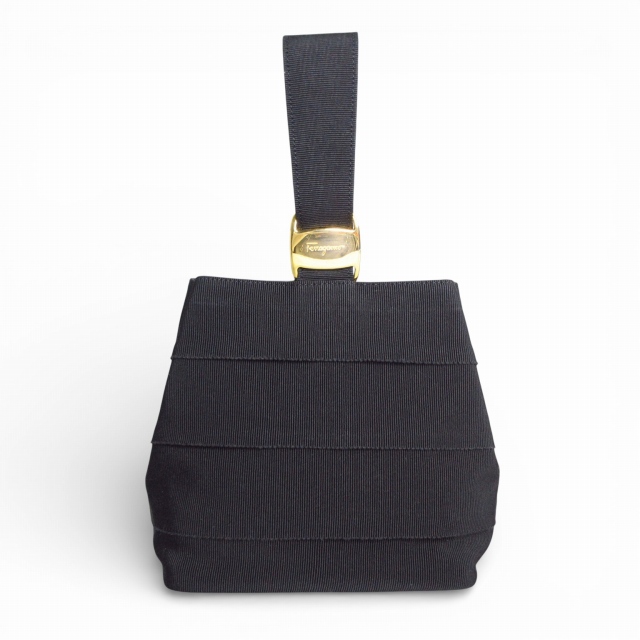 【中古】サルヴァトーレフェラガモ Salvatore Ferragamo 美品 ヴァラ ハンドバッグ ワンハンドル ティアード
