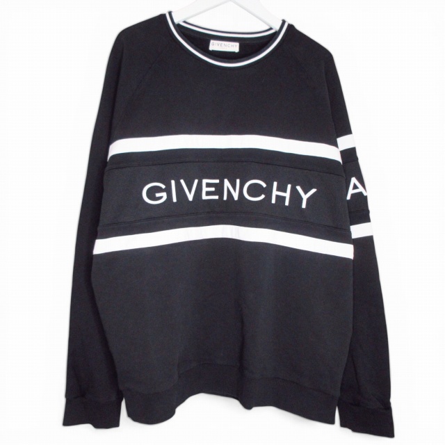 【中古】ジバンシィ GIVENCHY 美品 ロゴスウェットシャツ トレーナー BMJ0383Y3P ブラック 3XL SB03190126170