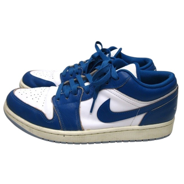 【中古】ナイキ NIKE AIR JORDAN 1LOW スニーカー 靴 ウイングロゴ ロートップ 28?p ブルー ホワイト k367930 メンズ_2