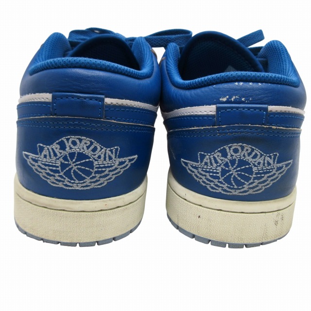 【中古】ナイキ NIKE AIR JORDAN 1LOW スニーカー 靴 ウイングロゴ ロートップ 28?p ブルー ホワイト k367930 メンズ_4