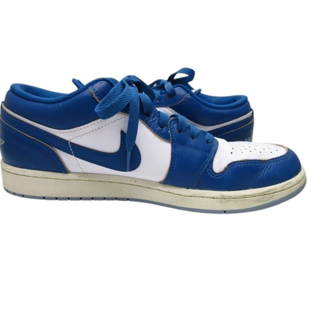 【中古】ナイキ NIKE AIR JORDAN 1LOW スニーカー 靴 ウイングロゴ ロートップ 28?p ブルー ホワイト k367930 メンズ_6