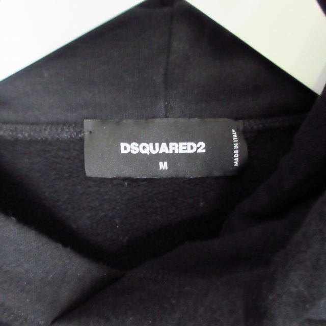 【中古】ディースクエアード DSQUARED2 ロゴスウェット プルオーバー フーディー パーカー オーバーサイズ 裏起毛_2