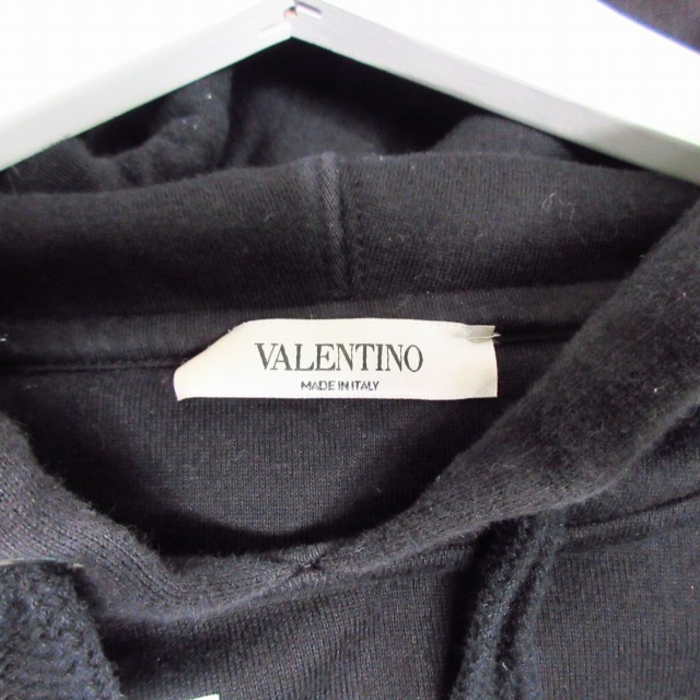 【中古】ヴァレンティノ ヴァレンチノ VALENTINO Vロゴ パーカー フーディー スウェット プルオーバー ブラック XL_2