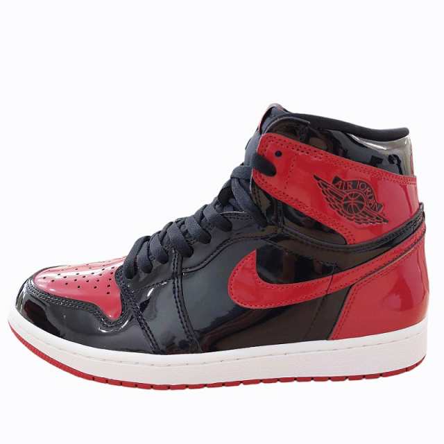 【中古】未使用品 ナイキ NIKE AIR JORDAN 1 RETRO HIGH OG PATENT BRED スニーカー シューズ ハイカット 555088-063 27.5cm