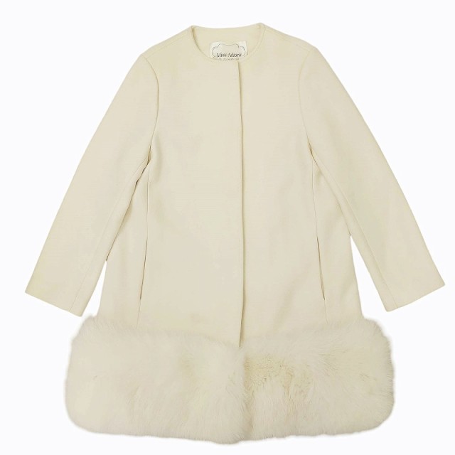 【中古】チェスティ Chesty ミスアドラ MissAdora NO COLLAR FUR COAT ノーカラーコート ジャケット フォックスファー