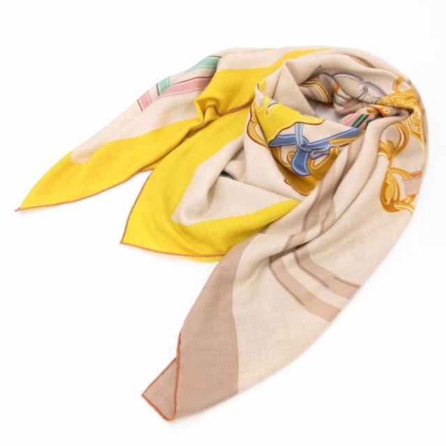 中古】エルメス HERMES 美品 カレ140 BRIDES DE GALA APPLIQUE PIQUE  