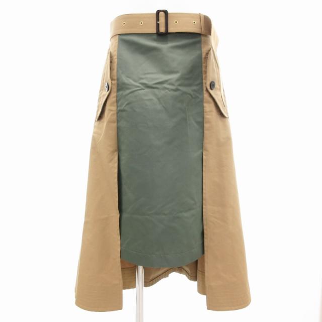 中古】サカイ sacai 美品 24AW Cotton Gabardine x Nylon Twill Skirt 