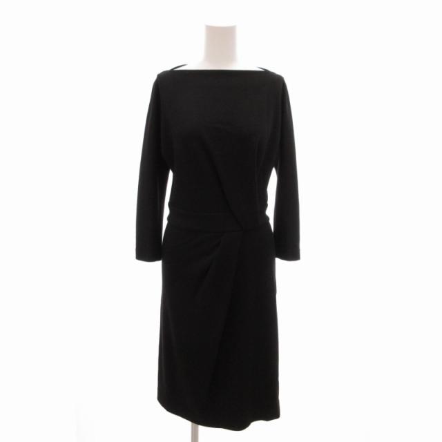 【中古】サルヴァトーレフェラガモ Salvatore Ferragamo 美品 ウールワンピース アシンメトリーデザイン 長袖 38の通販は 7,931円