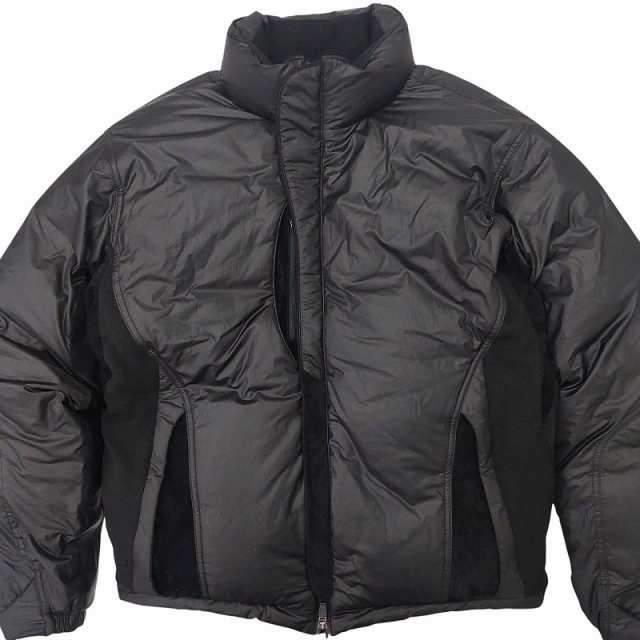 【中古】エクスリム XLIM 24AW EP.6 01 Down Jacket ダウンジャケット 異素材切替 スタンドカラー 韓国製 ブラック Mの通販は