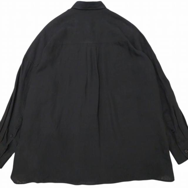 Deuxieme Classe WIDE LINEN シャツ ブラック