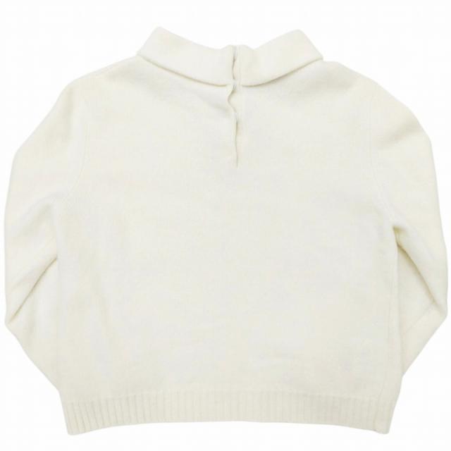 プラダ PRADA 25SS VIRGIN WOOL KNIT ニット セーター ハイネック 三角モチーフ 長袖 P26545 42 白 ホワイト PRADA - PRADA プラダ 25SS VIRGIN WOOL KNIT レディース 三角