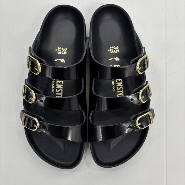 【中古】未使用品 ビルケンシュトック BIRKENSTOCK フロリダ エクスクイジット Florida サンダル 黒 22.5cm