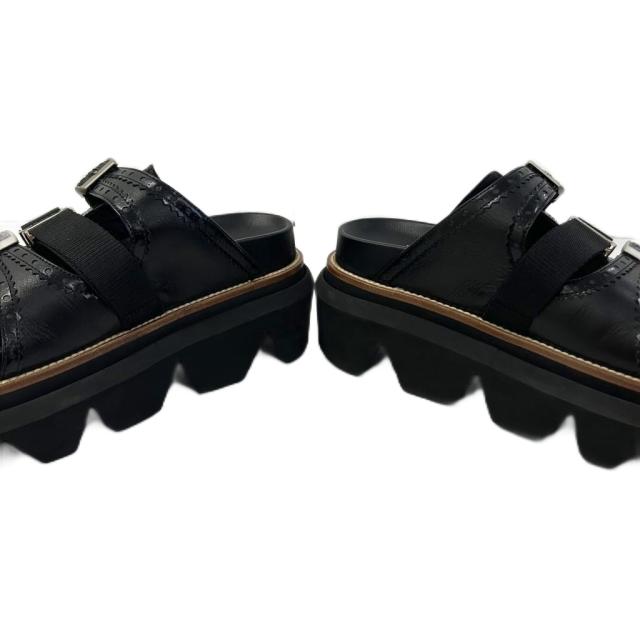 中古】サカイ sacai 23SS Wingtip Sandals サンダル 厚底 レザー 黒