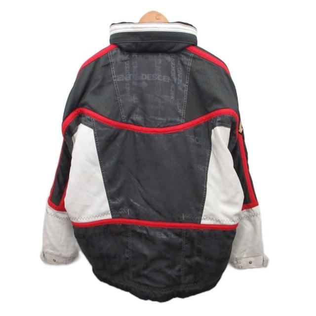 【中古】デサント DESCENTE レーシングジャケット ブルゾン 中綿 ハーフジップ アノラック L 白 ホワイト グレー 中古】デサント DESCENTE レーシングジャケット ブルゾン 中綿 ハーフ