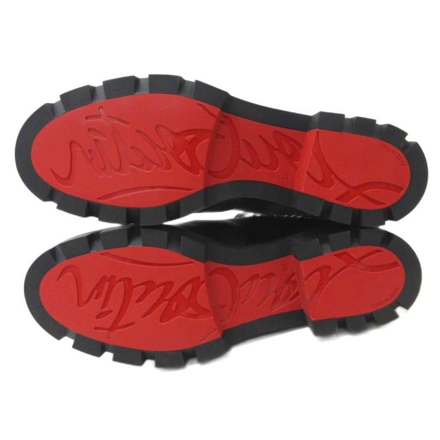 【中古】クリスチャンルブタン 美品 Horse Guards トラックブーツ チェーン レザー 厚底 プラットフォーム 37 24cm 中古】クリスチャンルブタン 美品 Horse Guards トラックブーツ