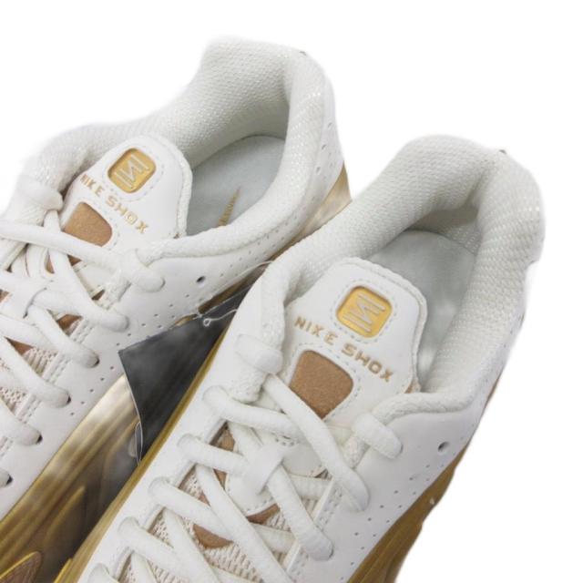 【中古】ナイキ WMNS SHOX R4 ショックス スニーカー ローカット シューズ 靴 24.5cm マスタード アイボリー