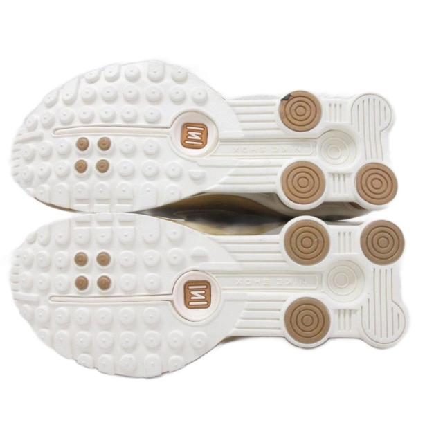 【中古】ナイキ WMNS SHOX R4 ショックス スニーカー ローカット シューズ 靴 24.5cm マスタード アイボリー