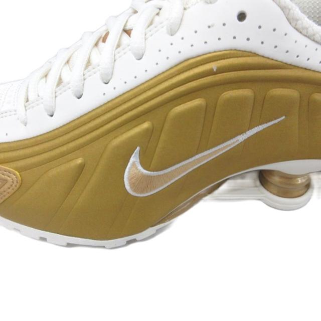 【中古】ナイキ WMNS SHOX R4 ショックス スニーカー ローカット シューズ 靴 24.5cm マスタード アイボリー