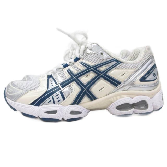 【中古】アシックス 美品 GEL-NIMBUS 9 ゲル ニンバス 9 スニーカー ローカット シューズ 靴 24.5cm グレー