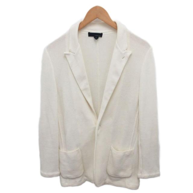 【中古】ラルディーニ LARDINI テーラードジャケット ブレザー シングル 1B コットン M アイボリー ECLJM23 メンズ