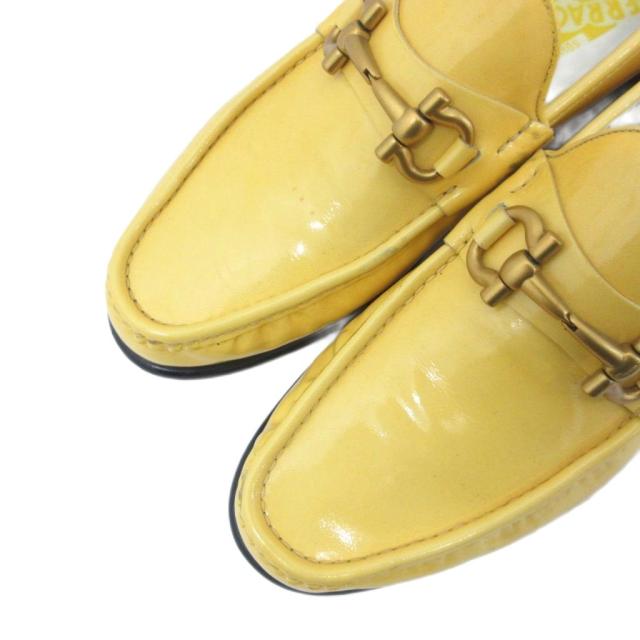 【中古】サルヴァトーレフェラガモ ローファー スリッポン レザーシューズ ゴールド金具 ホースビット 8 1/2 26.5cm