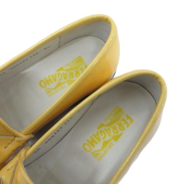 【中古】サルヴァトーレフェラガモ ローファー スリッポン レザーシューズ ゴールド金具 ホースビット 8 1/2 26.5cm