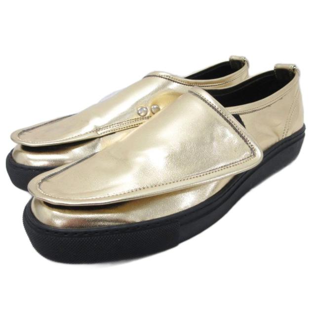 【中古】未使用品 コムデギャルソンオムプリュス タグ付き ローファー スリッポン スニーカー 24?p