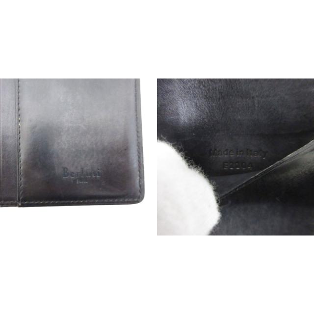 【中古】ベルルッティ Berluti セコイア カリグラフィー 長財布 ロングウォレット 小銭入れ レザー ネイビー_4