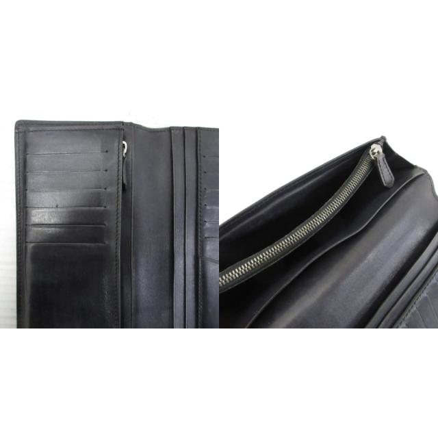 【中古】ベルルッティ Berluti セコイア カリグラフィー 長財布 ロングウォレット 小銭入れ レザー ネイビー_5