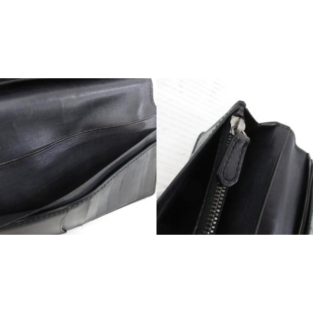【中古】ベルルッティ Berluti セコイア カリグラフィー 長財布 ロングウォレット 小銭入れ レザー ネイビー_6