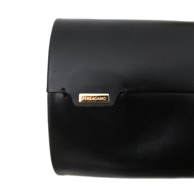 【中古】サルヴァトーレフェラガモ 美品 MAILYS 85 ロングブーツ レザー スクエアトゥ チャンキーヒール ロゴ金具_5