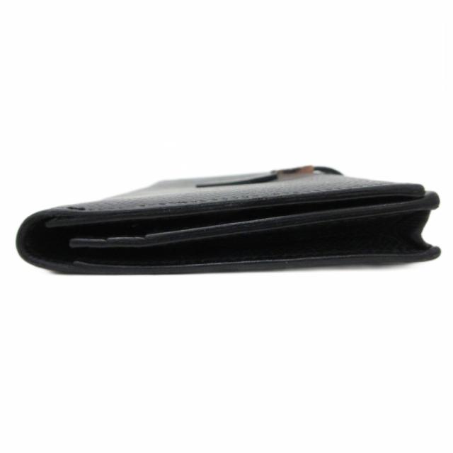 【中古】エルメス ベアン スフレ P刻印 Hロゴ 長財布 二つ折り ウォレット 小銭入れ有 シルバー金具 黒 ブラック_3