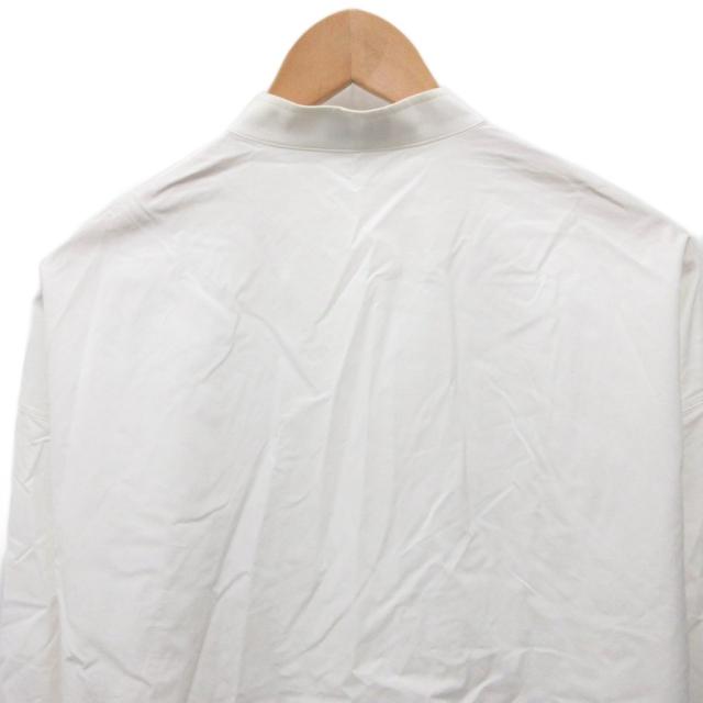 【中古】ザ リラクス 21AW BAND COLLAR PLACKET SHIRTS バンドカラーシャツ 長袖 コットン 46 白 ホワイト_3
