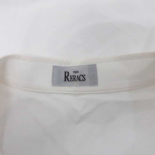 【中古】ザ リラクス 21AW BAND COLLAR PLACKET SHIRTS バンドカラーシャツ 長袖 コットン 46 白 ホワイト_4