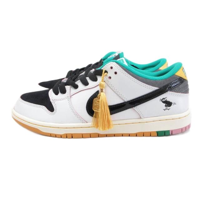 【中古】未使用品 ナイキ NIKE × CSEF SB Dunk Low Pro QS HJ4132-100 スニーカー ホワイト ブラック 27.5?p