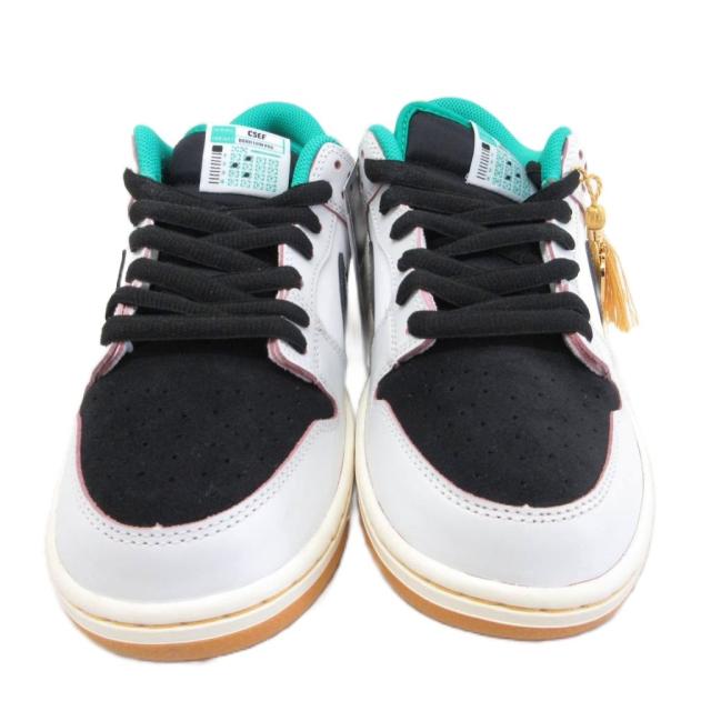 【中古】未使用品 ナイキ NIKE × CSEF SB Dunk Low Pro QS HJ4132-100 スニーカー ホワイト ブラック 27.5?p