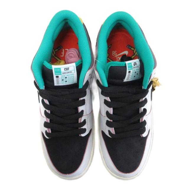【中古】未使用品 ナイキ NIKE × CSEF SB Dunk Low Pro QS HJ4132-100 スニーカー ホワイト ブラック 27.5?p