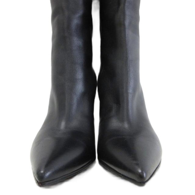 【中古】ジャンヴィトロッシ 美品 ロングブーツ ピンヒール ハイヒール ポインテッドトゥ レザー 皮革 35.5 黒_3