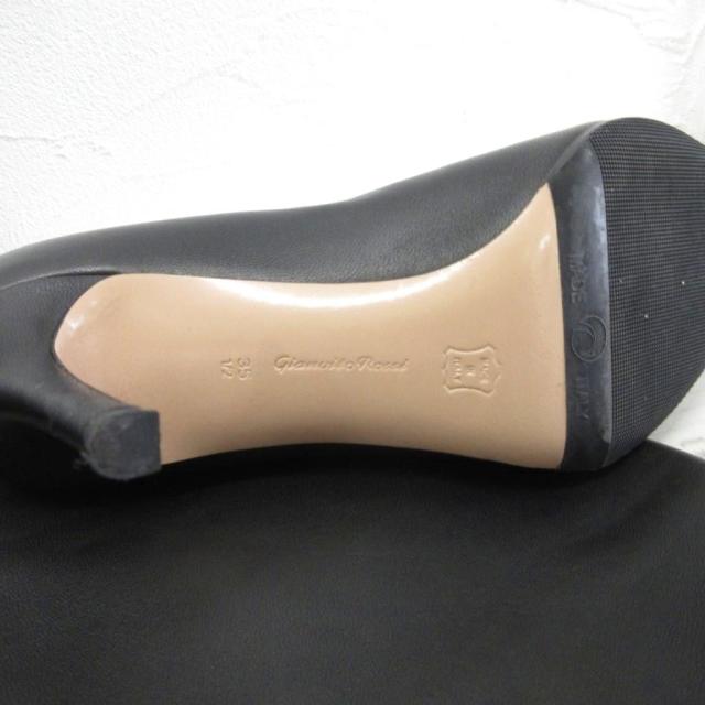 【中古】ジャンヴィトロッシ 美品 ロングブーツ ピンヒール ハイヒール ポインテッドトゥ レザー 皮革 35.5 黒_6