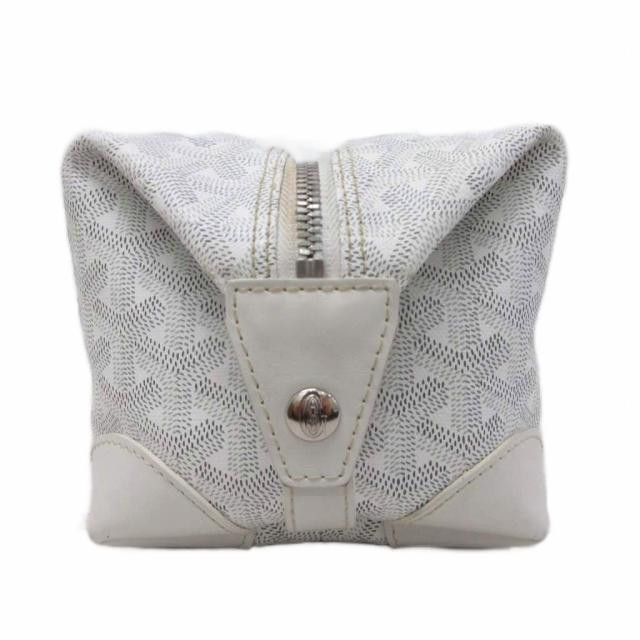 【中古】ゴヤール GOYARD 希少 ボーイング25 セカンドバッグ クラッチバッグ トイレタリーケース ポーチ 総柄 白_3
