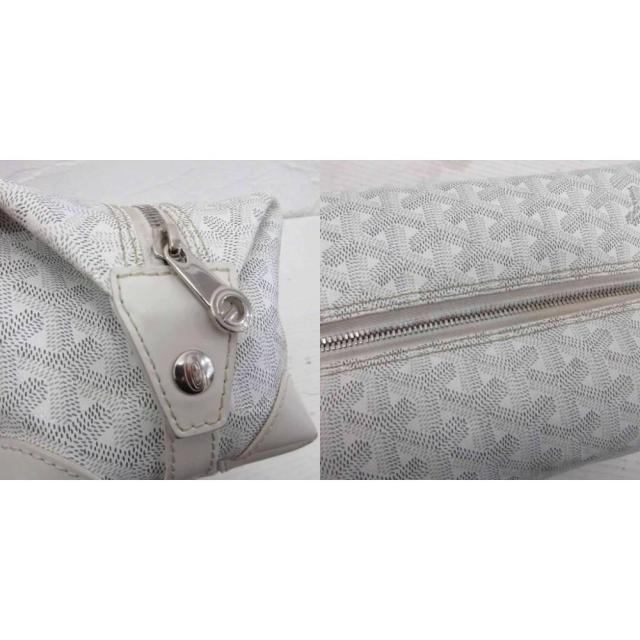 【中古】ゴヤール GOYARD 希少 ボーイング25 セカンドバッグ クラッチバッグ トイレタリーケース ポーチ 総柄 白_8
