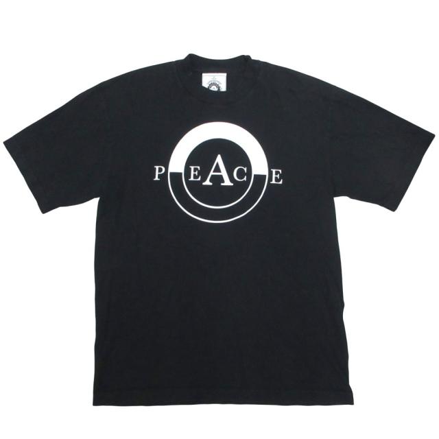 中古 anarchic adjustment アナーキックアジャストメント プリントTシャツ カットソー 半袖 PEACE M 黒 ブラック 公式通販