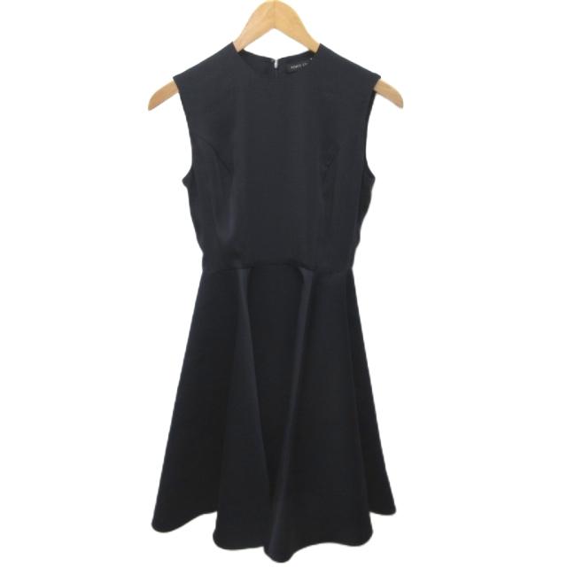 【中古】未使用品 ヨーコチャン タグ付き Back Gathered Cotton Dress ワンピース ドレス ノースリーブ ひざ丈 36
