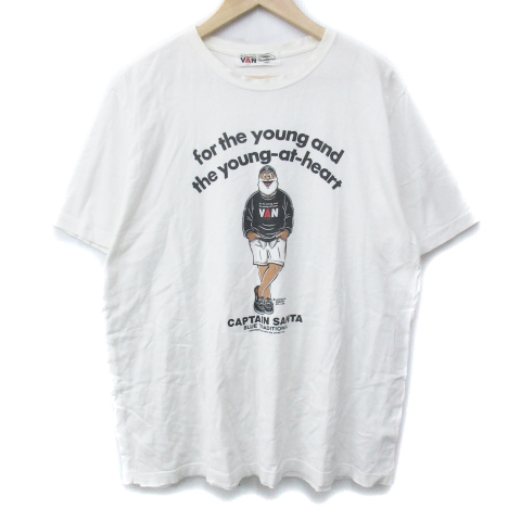 【中古】ヴァン ヂャケット × ボートハウス Tシャツ カットソー 半袖 クルーネック ロゴ プリント 5 XL 白 メンズの通販は 7,800円