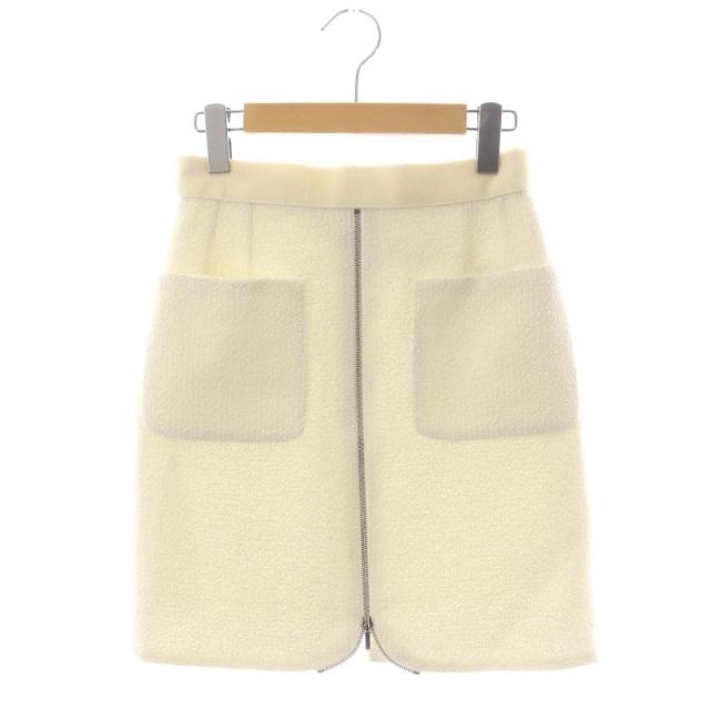 中古】シャネル CHANEL ジップアップ ポケット ツイードスカート ミニ  