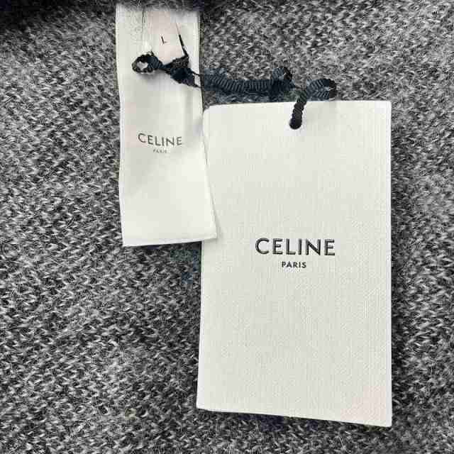 【中古】未使用品 セリーヌ CELINE BOY DOLL セーター ブラッシュドシルクモヘア ニット L 黒 ブラック 2AC73997S