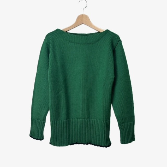 【中古】未使用品 メゾンマルジェラ 10 21AW ボートネック ニット Knitwear XL 緑 グリーン S50GP0257■GY33