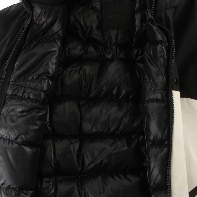 【中古】モンクレール MONCLER 22AW BARCENA ダウン ジャケット バイカラー フード 2 M 白 黒 H20911A00177_3