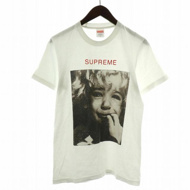【中古】シュプリーム クライベビーティー Cry Baby Tee Tシャツ カットソー 半袖 クルーネック プリント S 白 黒 赤の通販は 6,800円