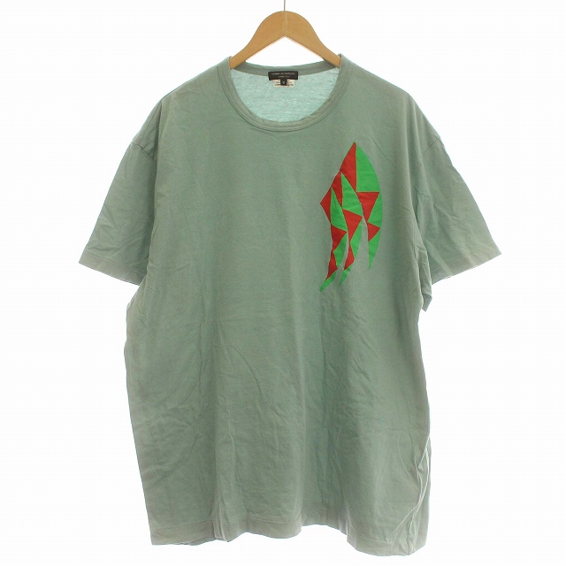 【中古】コムデギャルソン COMME des GARCONS HOMME PLUS AD2022 Tシャツ 半袖 カットソー M セージグリーン 緑の通販は 6,500円